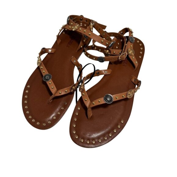 Steve Madden Women's Recent Ankle-Wrap Studded Flat Gladiator Sandals Size 9.5 - Picture 3 of 6